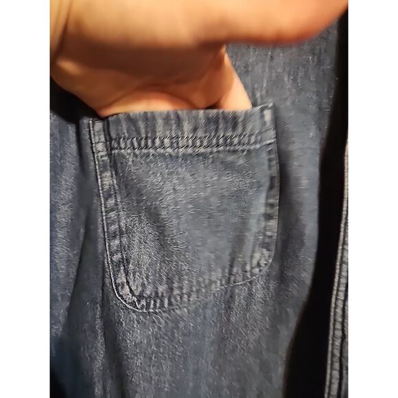Wrangler Premium Quality Fleece Lined Denim Jacket / Shacket sz 2XL Blue Pockets - Picture 5 of 14